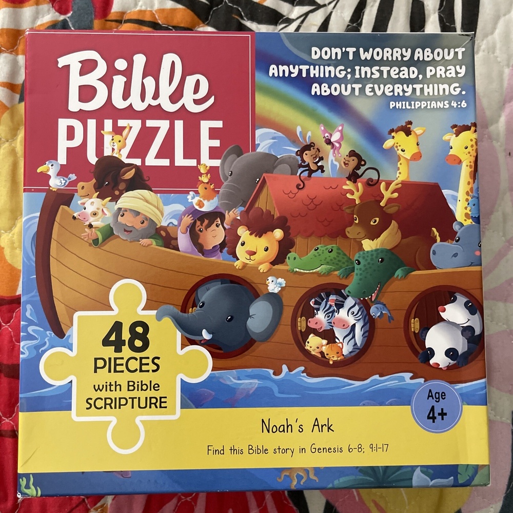Bible Puzzle Noah's Ark with Scripture 48 Piece Age 4+